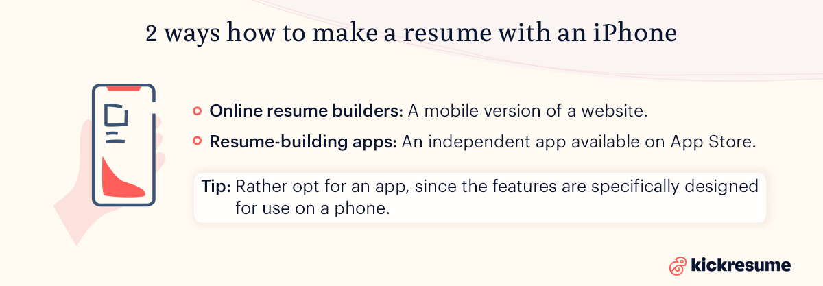 How to Make a Resume on an iPhone (Easy & Fast) | Kickresume