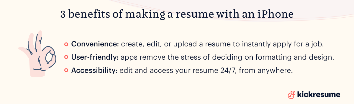 how to make a resume on the phone