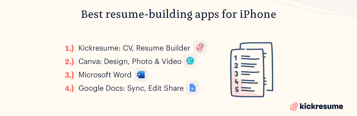 How to Make a Resume on an iPhone (Easy & Fast) | Kickresume